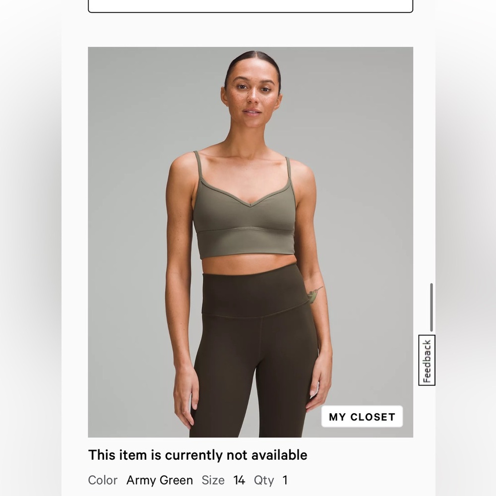 Lululemon sports tank top size 14 used